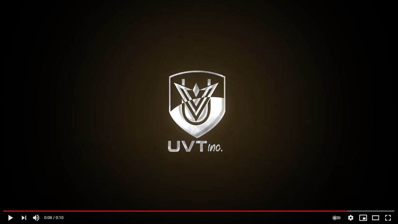 Snapshot of video of black and white logo